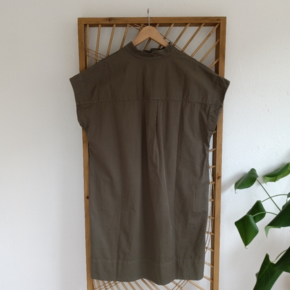 Everlane The Easy Workwear Organic Utility Dress Green / Size Large - Picture 9 of 14